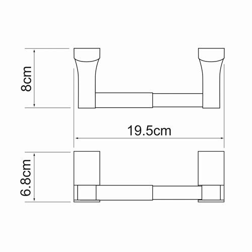 Exter K-5222 Держатель туалетной бумаги Размеры (Ш/В/Г): 19,5х7х8 см