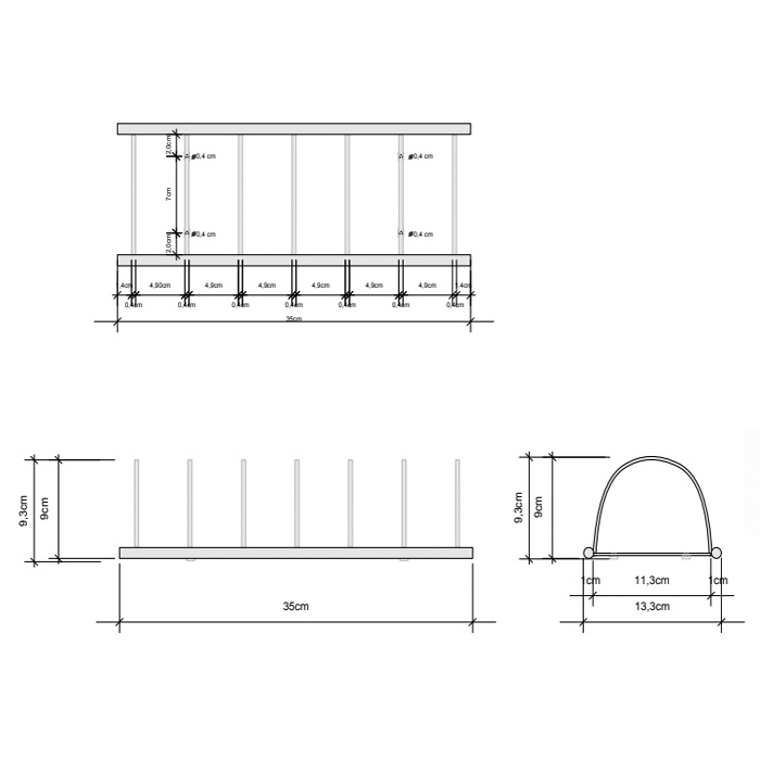Decor Walther DW 221 Полотенцедержатель, 35см., цвет: черный матовый 846860