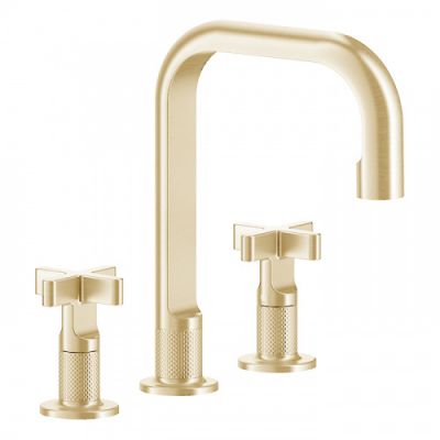 Gessi Inciso Смеситель для раковины на 3 отв., с донным клапаном, цвет: золото 58113#246