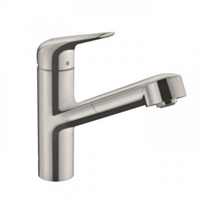 Hansgrohe Focus Смеситель для кухни, однорычажный, , на 1 отв., с выдвижной лейкой, 50см. мax., цвет: сталь 71814800