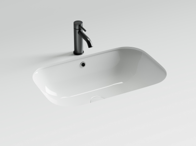 CN15007 Ceramica Nova Раковина встраиваемая снизу Ceramicanova Era,  c отверстием слива - перелива, 610x405x190мм, белый, арт.CN15007