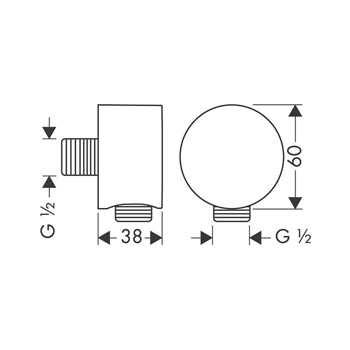 Axor Starck Fixfit шланговое подсоединение, &frac12;&rsquo;, цвет: шлифованное золото 27451250