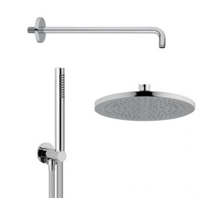 KT017A04Q AquaElite, душевой набор с верхним душем 250 мм KT017A07Q шлиф. сталь