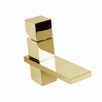 Bossini Cube Смеситель для раковины, на 1 отв., c заглушкой 11/4, цвет: золото Z004301.021