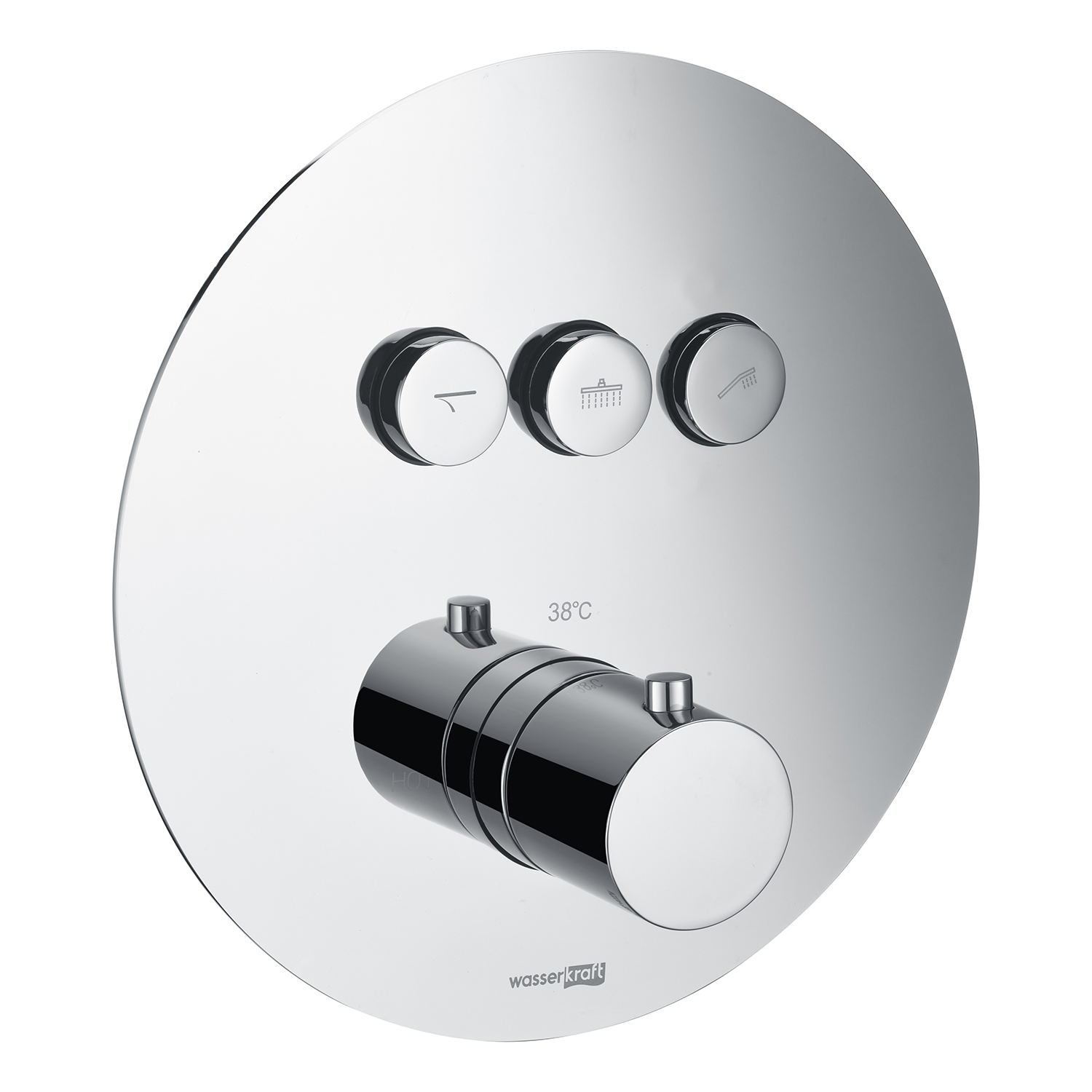 WasserKRAFT Dinkel 5844 Thermo Смеситель для ванны и душа, хром