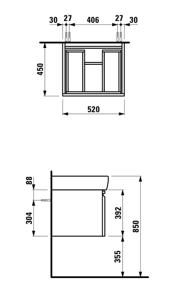 Мебель для ванной 52x39 см Laufen Pro New 4830340954631