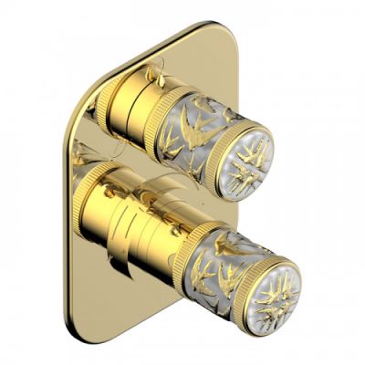 THG Hirondelles Gold Stamped Смеситель для душа, встраиваемый, термостатический, цвет: Polished gold A4L-F01-5500BE