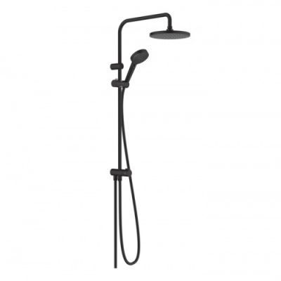 Hansgrohe Vernis Blend Душевая стойка с верхним душем 200 1jet Reno, EcoSmart, цвет: матовый черный 26099670
