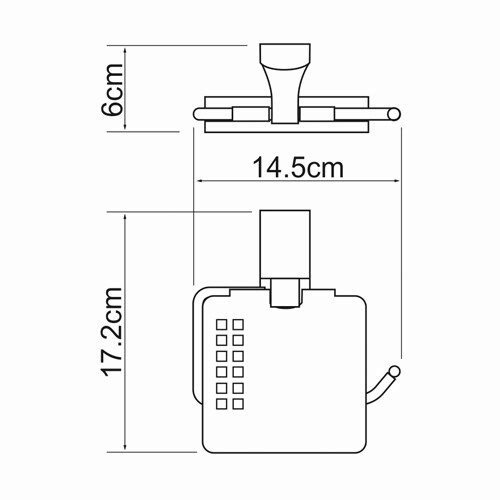 Leine K-5025 Держатель туалетной бумаги Размеры (Ш/В/Г): 14,5х17х6 см