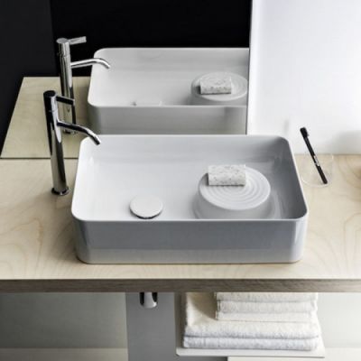 Laufen VAL Раковина-чаша 55х36х12.5 см, без отв., цвет: белый 8.1228.2.000.109.1