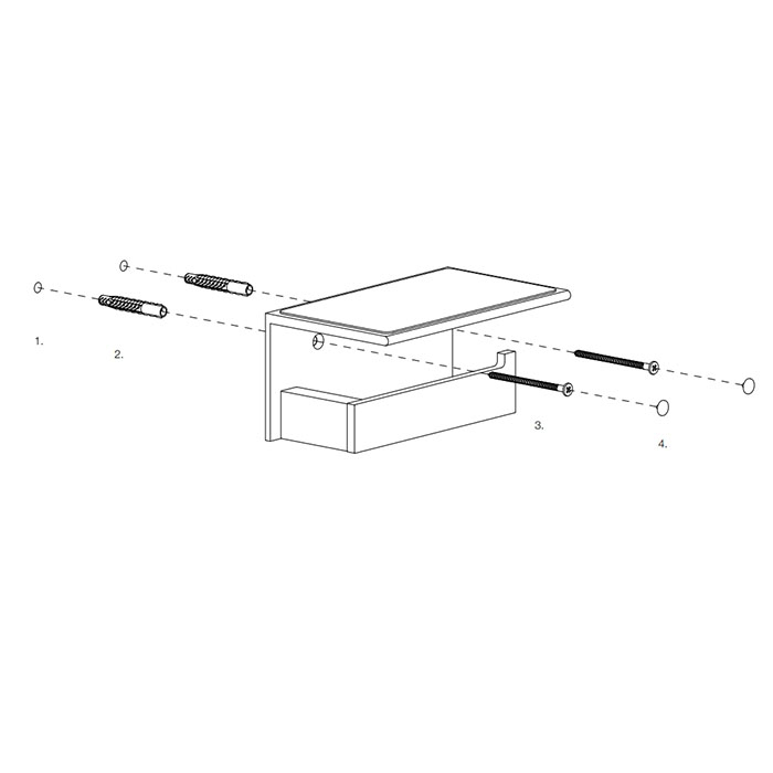 Decor Walther Contract TPH4 Держатель туалетной бумаги, цвет хром 654100