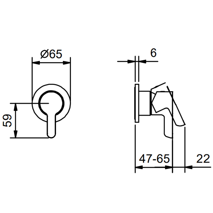 Fantini Icona Classic Смеситель для душа, встраиваемый, цвет: хром 53 02 R063B