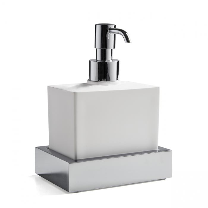 3SC SK 3.0 Дозатор подвесной, композит Solid Surface, цвет: цвет: белый/хром SK01DSL.BO