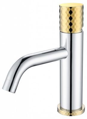 Смеситель для раковины Boheme STICK CHROME DIAMOND GOLD_Комплект 121-CRG