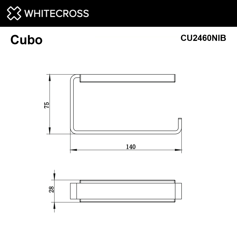 Держатель туалетной бумаги WHITECROSS Cubo CU2460NIB (брашированный никель)