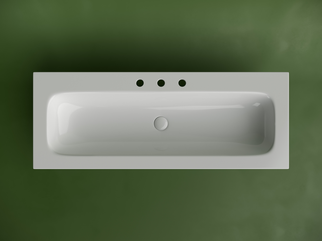 CN7024 Ceramica Nova Раковина накладная мебельная CERAMICANOVA Grace прямоугольная 1210x457, с тремя отверстиями под смеситель цвет белый CN7024
