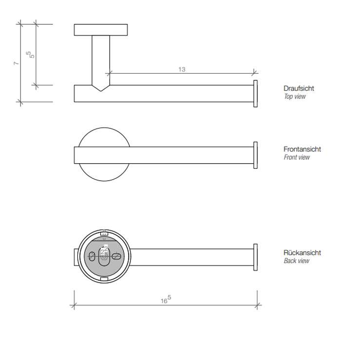 530060 Decor Walther Basic TPH1 Держатель туалетной бумаги, подвесной, цвет: черный матовый