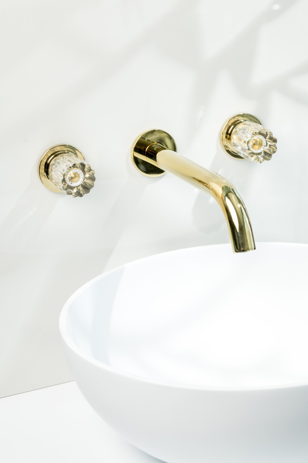 Смеситель из стены ELEGANTE на 3 отв. GOLD 152-2-G-EL