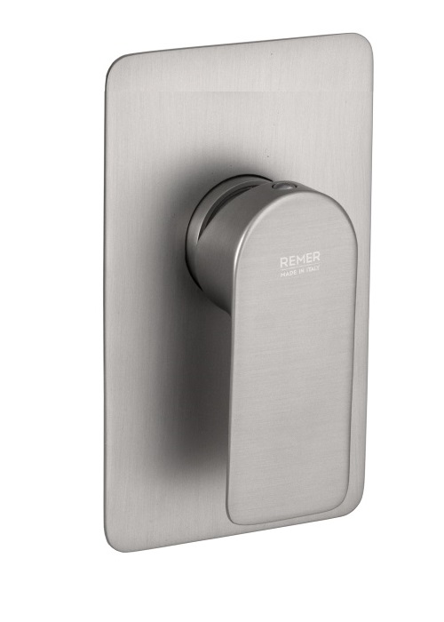 Смеситель термостатический для душа Remer Q-Elegance QT30NPO, никель матовый брашированный