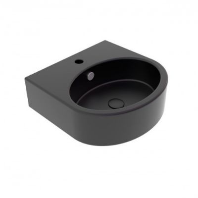 Раковина подвесная 45х44 см GSG Ceramic Design Like LKLAVBW45003 черный матовый