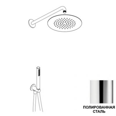 KT015C02Q AQUAELITE комплект для душа KINO, 250 мм