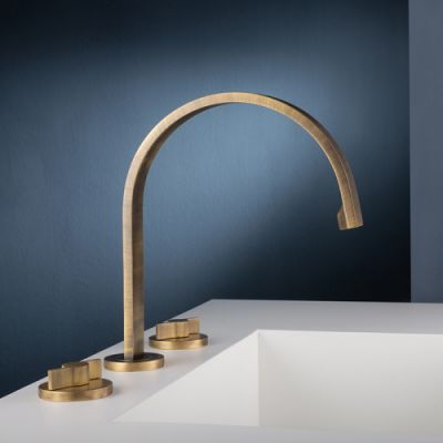 Gattoni GAS Смеситель для раковины, на 3 отв., в комплекте цвет: Matt old brass GS106/31VB
