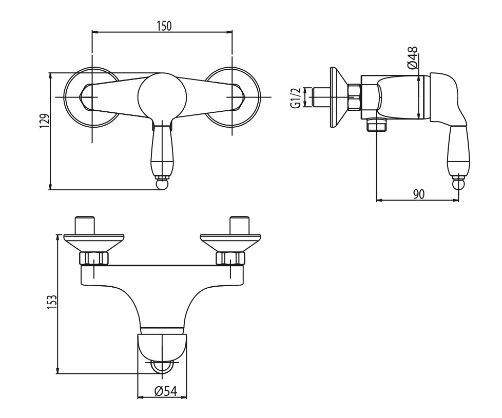 M&Z DSY00802 Desy Смеситель для душа, ХРОМ