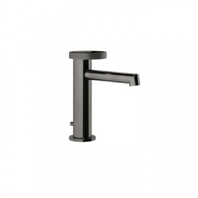 Gessi Anello Смеситель для раковины, на 1 отв., с донным клапаном и соединительными шлангами, цвет: Black Metal Brushed PVD 63301#707