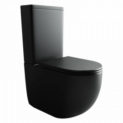 Напольный пристенный унитаз Metropol Rimless CN4001MB чёрный матовый