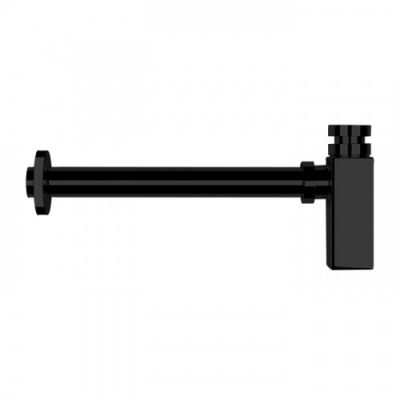 Gessi Eleganza Сифон для раковины, квадратный, под донный клапан, цвет: Black XL 01410#299