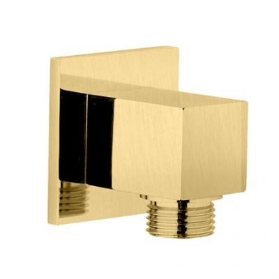 99586184 Palazzani отвод воды для душа из латуни, 1/2",  Шлифованная латунь, PVD 84