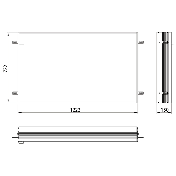 Emco Asis prime Встраиваемая рама для зеркального шкафа, 122.2xH72.2см 9497 000 13