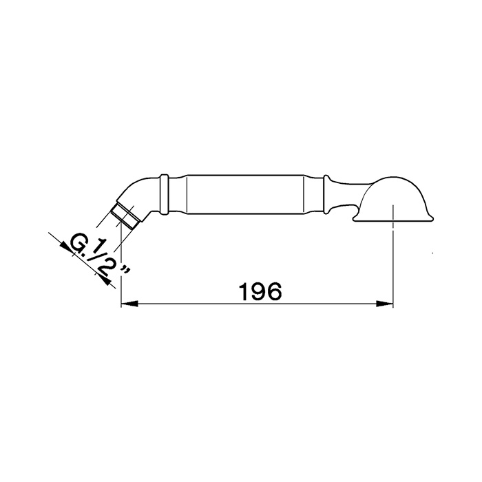 CISAL Shower Ручная лейка для душа, 1 тип струи, цвет: никель матовый DS0141102A