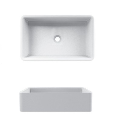 001 383 003 NIC Design Semplice раковина 600x370xhх160 мм, прямоугольная, без перелива, без отверстия для смесителя, цвет белая матовая