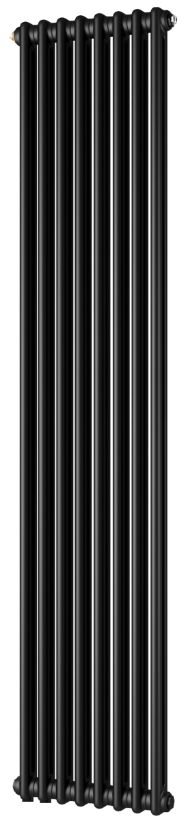 CH 2180-08 V001 Zehnder Charleston Completto радиатор отопления 2-х трубный 1792х368 Ral 9217 Traffic Black (matt) set x2 SMB2T