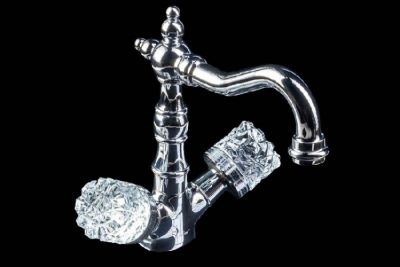 Смеситель для умывальника, высокий Boheme CRYSTAL Хром (двуручковый) 272-CRST
