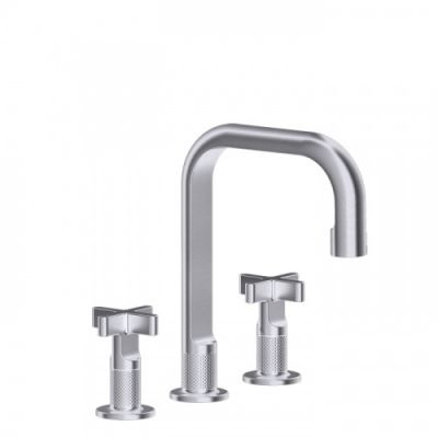 Gessi Inciso Смеситель для раковины на 3 отверстия с донным клапаном, излив 160мм, h=240мм, цвет: finox 58113#149