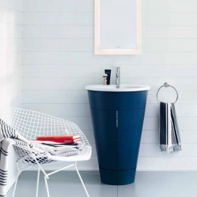 Duravit Starck 1 Тумба напольная 60x56xh82.5см, с раковиной , подсветка LED, цвет: night blue satin matt 406580000