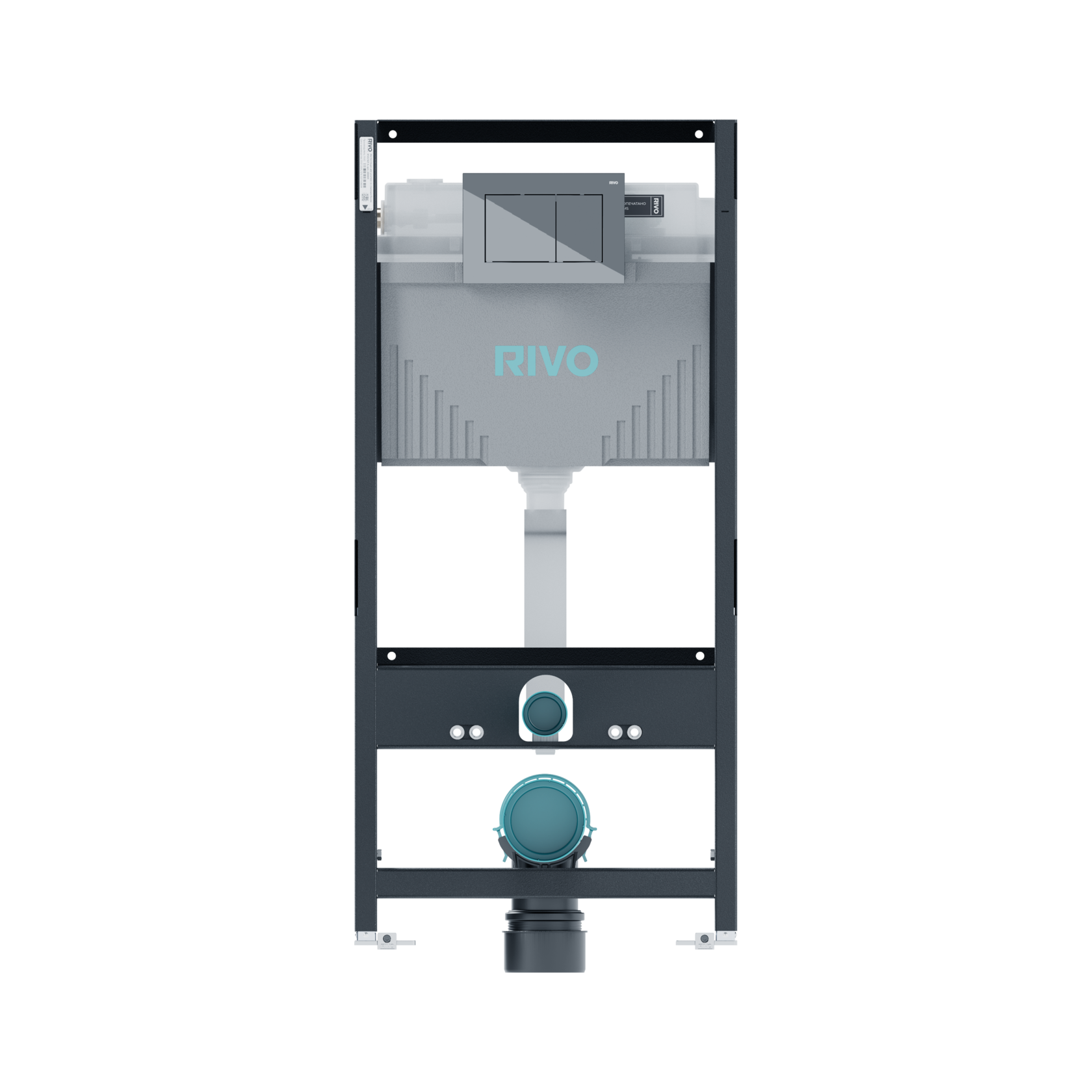 Инсталляция RIVO Set A для унитаза + Клавиша RIVO Touch Line (хром)