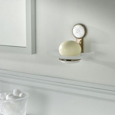 THG Hirondelles Мыльница подвесная, стеклянная, цвет: Umber color PVD A4J-H66-500