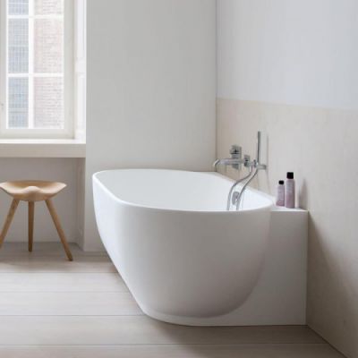 Duravit Luv Ванна из минерального литья 180x95см, цвет белый, пристенный вариант панели, с ножками., цвет: белый 700433
