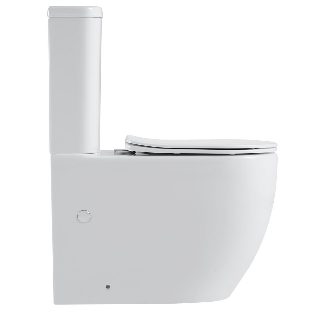 7789W Унитаз компакт B&W W-7789 P-trap / Geberit/ Rimless / anti-dirt (620x360x810)
