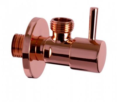 Запорный вентиль 1/2*1/2 Remer 128L1212RL, медь глянцевая