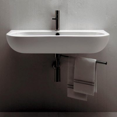 AZZURRA NUVOLA Раковина 90х45 см, 1 отв., цвет: белый NULS09045T0MBI/(NUV200/90 bi)*1