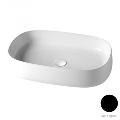Раковина накладная 60x42 Olympia Paddle PAD4B60023 чёрная матовая