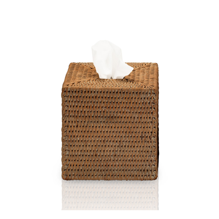Decor Walther Basket KBQ Диспенсер для салфеток 14x14x14см, настольный, цвет: ротанг темный 930992