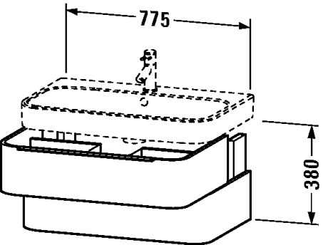 Тумба под раковину Duravit Happy D.2 H2636502222 белая