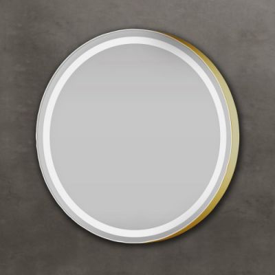 Xpertials Olek Led Redondo, круглое зеркало Led 80 см: датчик подсветки с диммером, профиль брашированное золото 84354135-68434