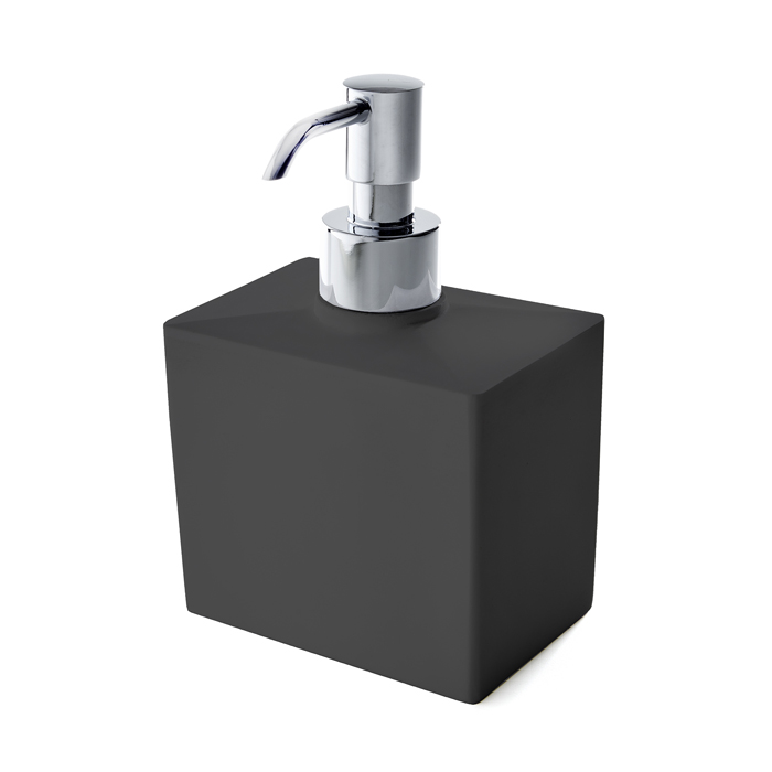 3SC Mood Black Дозатор настольный, композит Solid Surface, цвет: чёрный матовый/хром MN01DASL