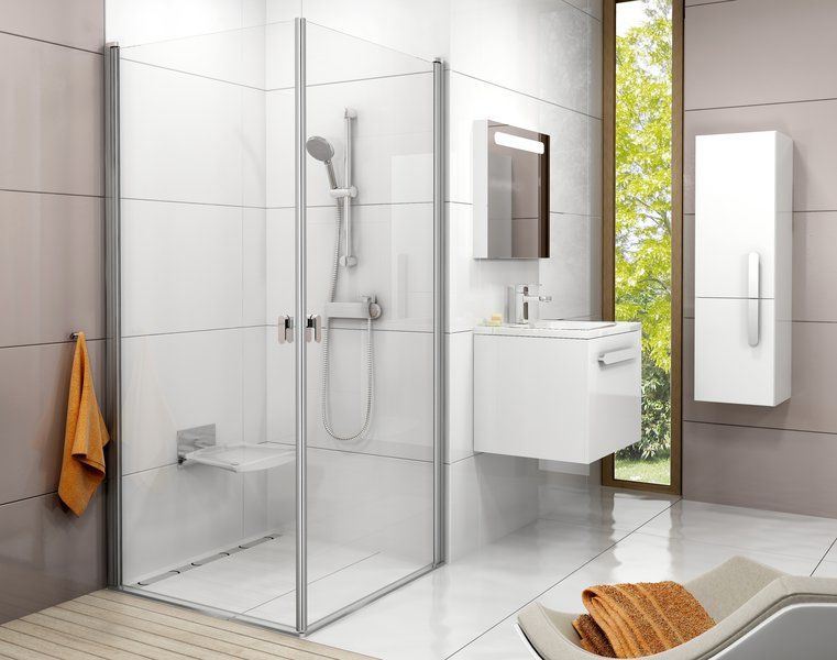 1QV40C01Z1 Элемент душевого уголка Ravak Chrome CRV1-80 блестящий+транспарент